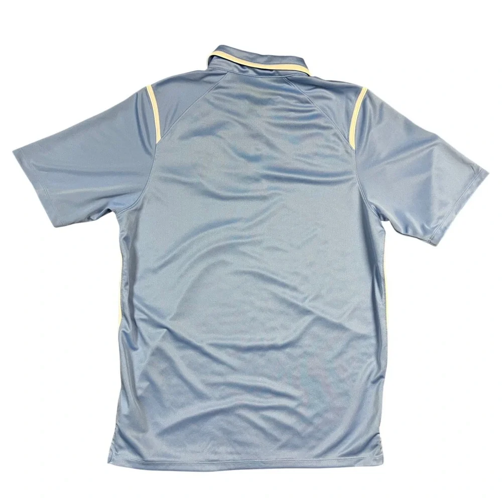 Nike Polo‎ Shirt Mens Medium Light Blue Dri-Fit Legacy SC Soccer Athletic Coach